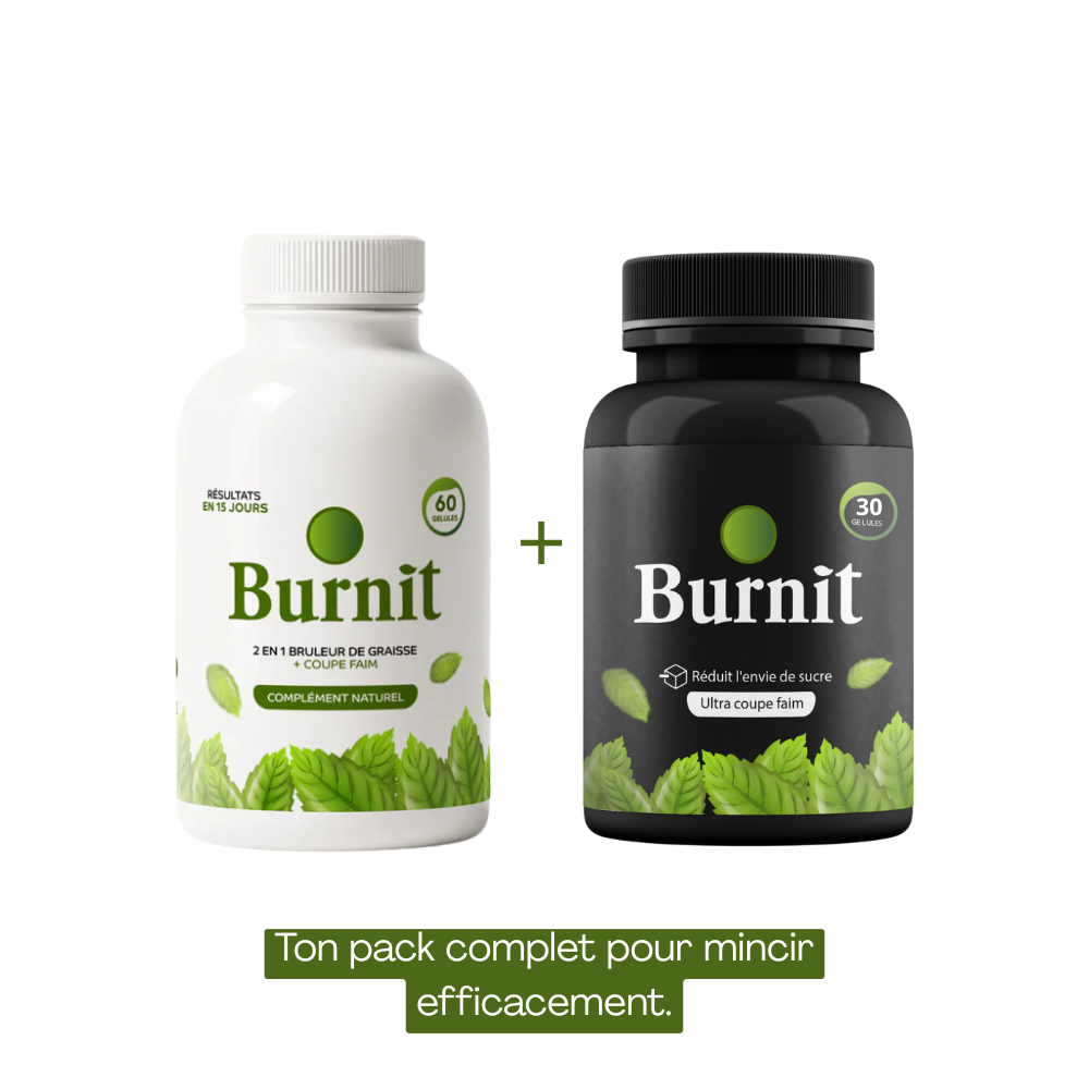 Burnit Ultime Duo : Bruleur de graisse + Burnit ultra coupe faim